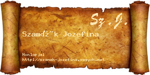 Szamák Jozefina névjegykártya